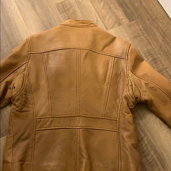 Michael by Michael Kors Brown Leather Jacket - Picture 6 of 6